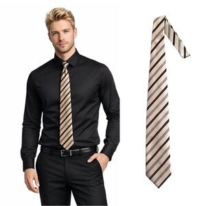 Simons Black and Tan Striped Tie
🔥 % bundle of 3, 5, 10, 15 or 20 ties